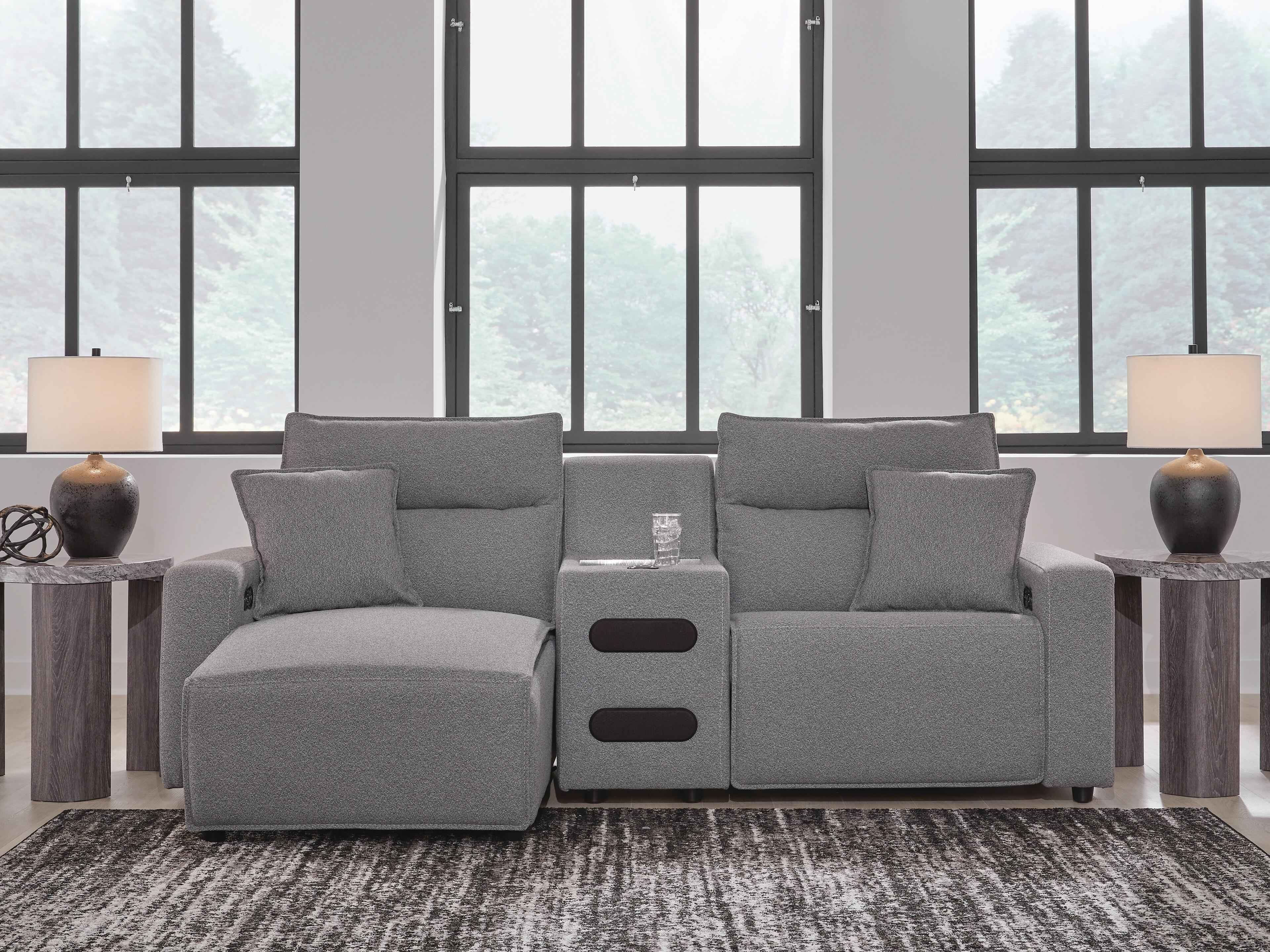 Modmax II Power Reclining Sectional with Chaise and Audio Console