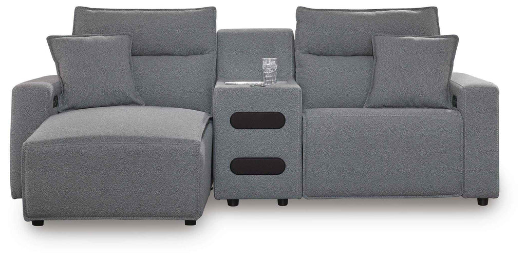 Modmax II Power Reclining Sectional with Chaise and Audio Console