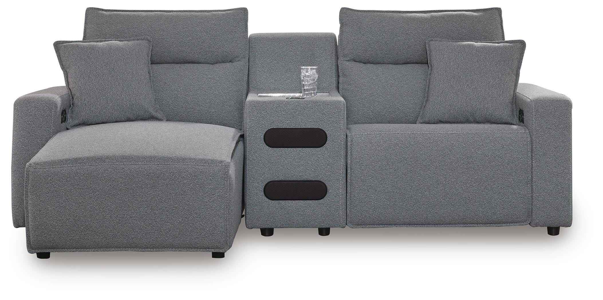 Modmax II Power Reclining Sectional with Chaise and Audio Console
