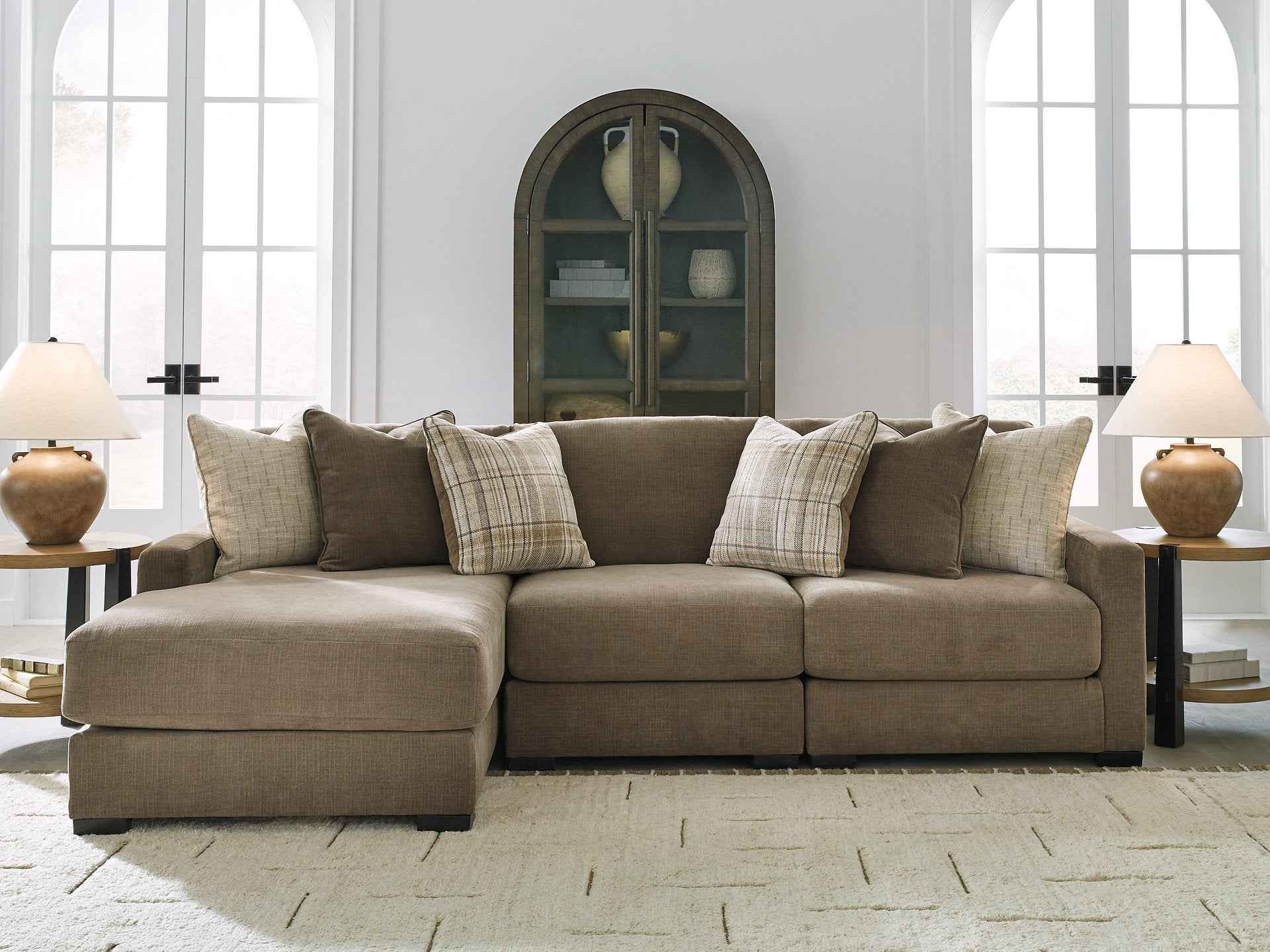 Camellia-Court Sectional with Chaise