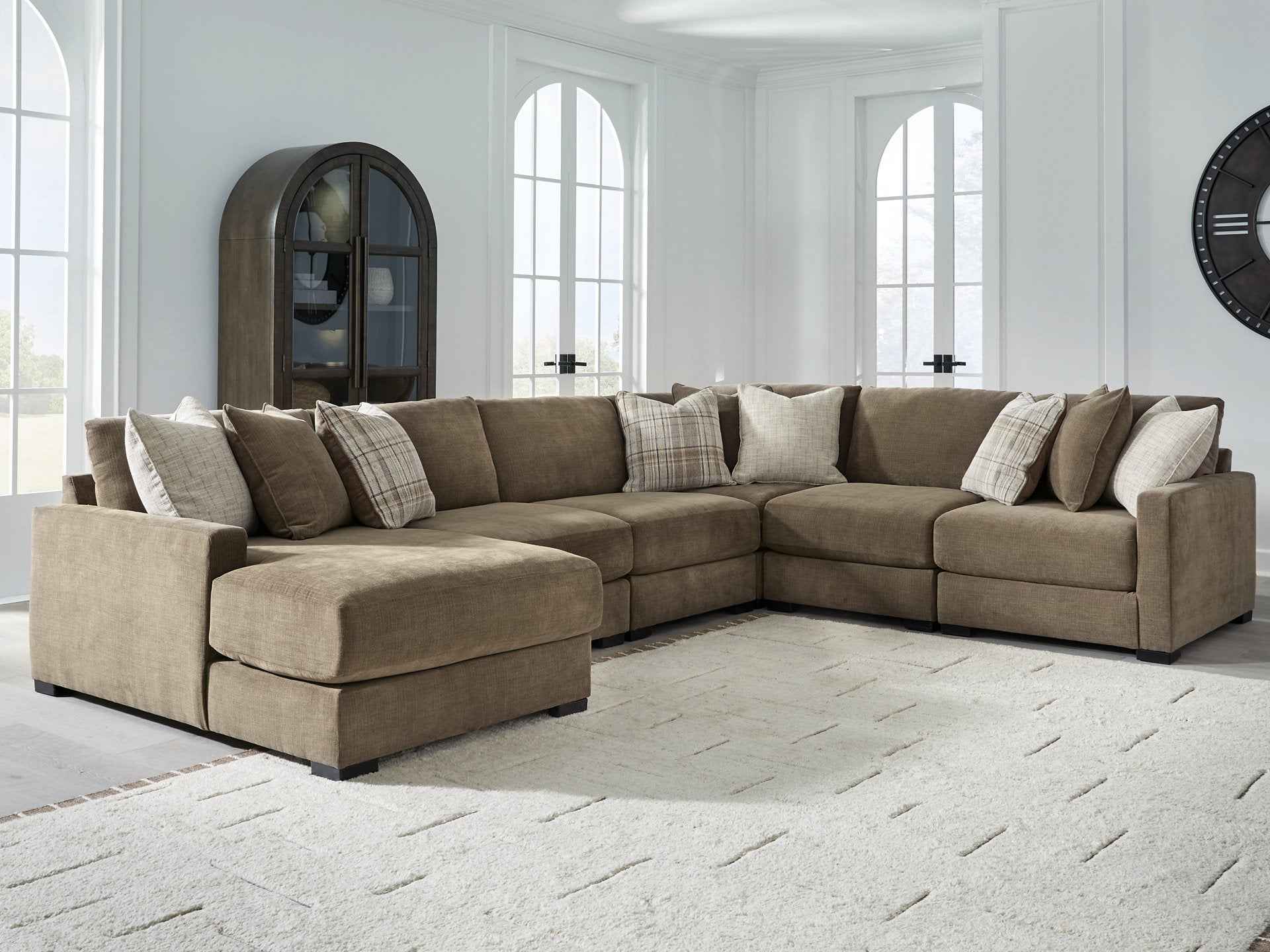 Camellia-Court Sectional with Chaise
