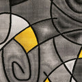 Sivas Charcoal Yellow 5' X 8' Area Rug