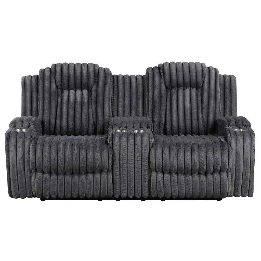 Phyllis Double Reclining Love Seat With Center Console And Cup Holders