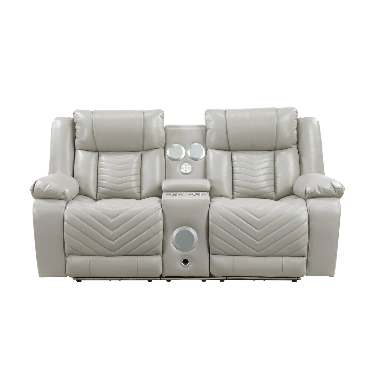 Huron Power Double Reclining Love Seat With Center Console