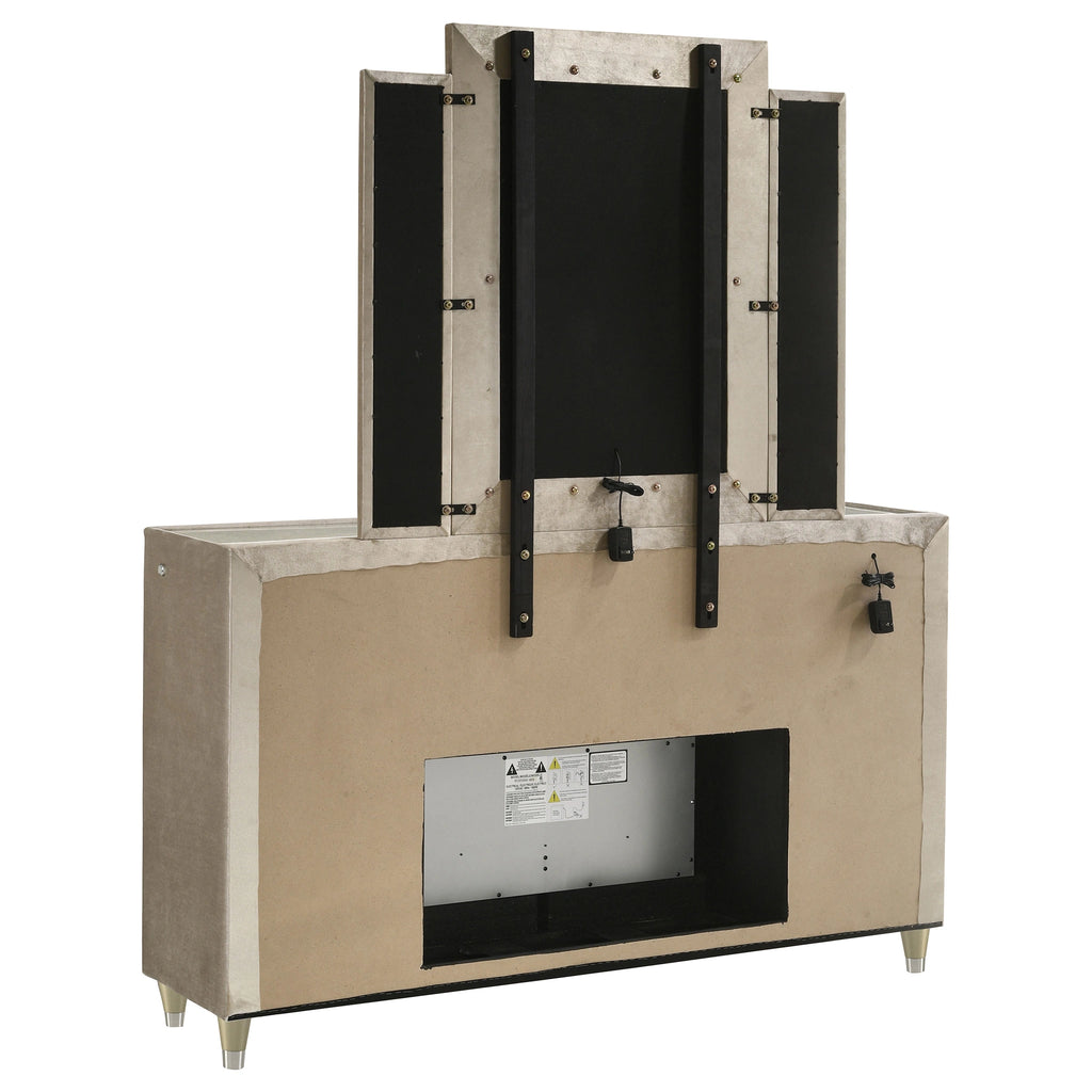 Lorient LED Dresser with LED Mirror and Flame Visualizer