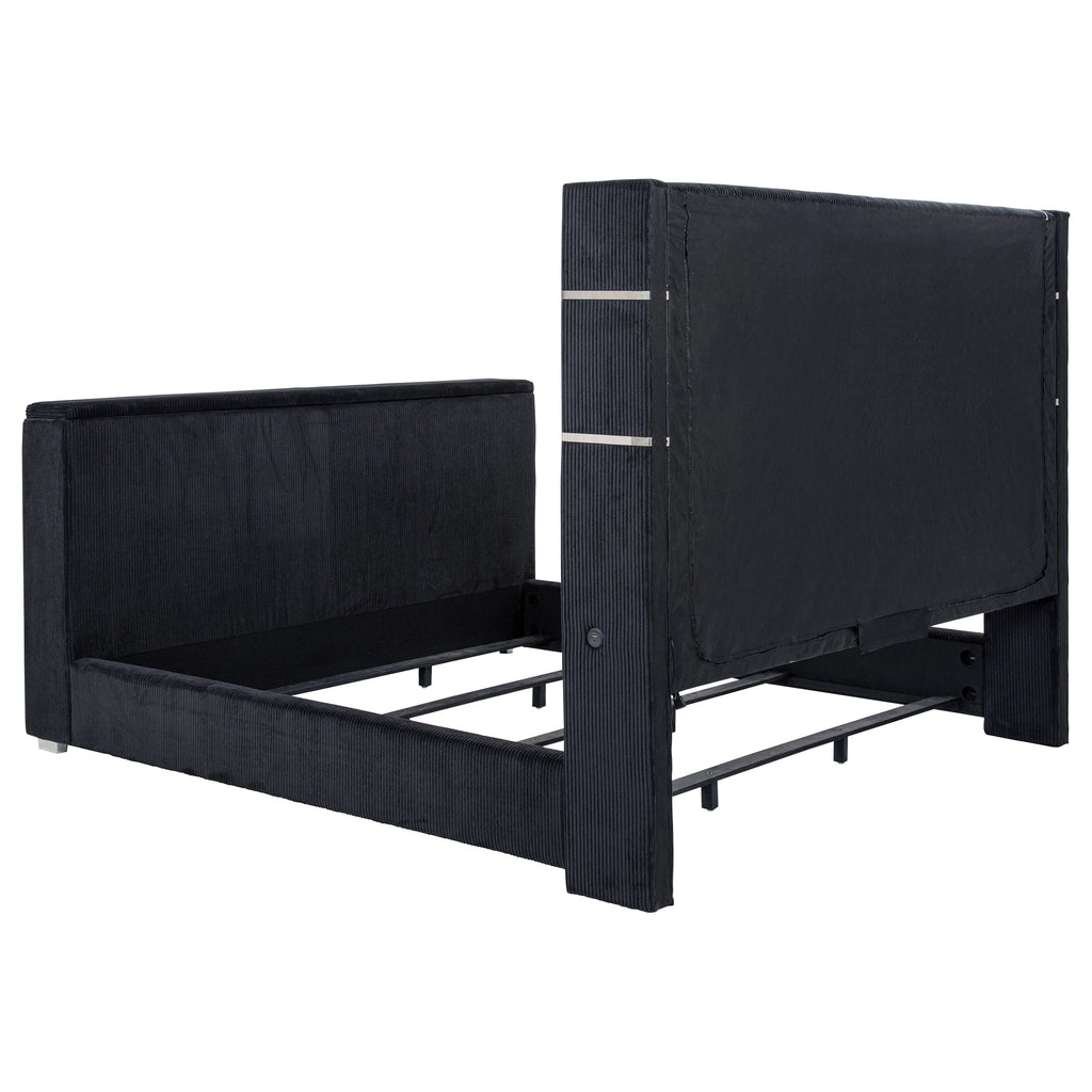 Tisdall Wingback TV Bed with Flame Visualizer