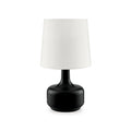 Farah Black 17"H Matte Black Table Lamp