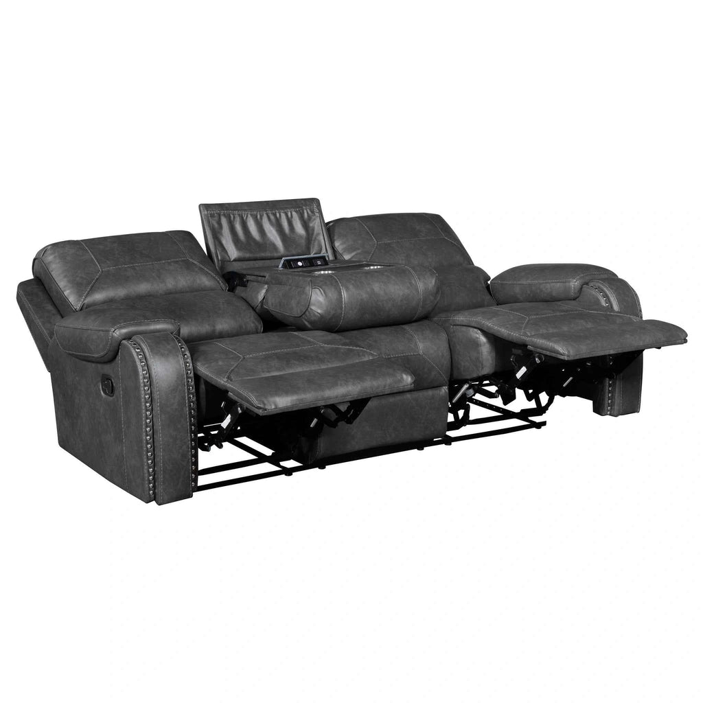 Newnan Double Reclining Sofa With Center Drop-Down Cup Holders
