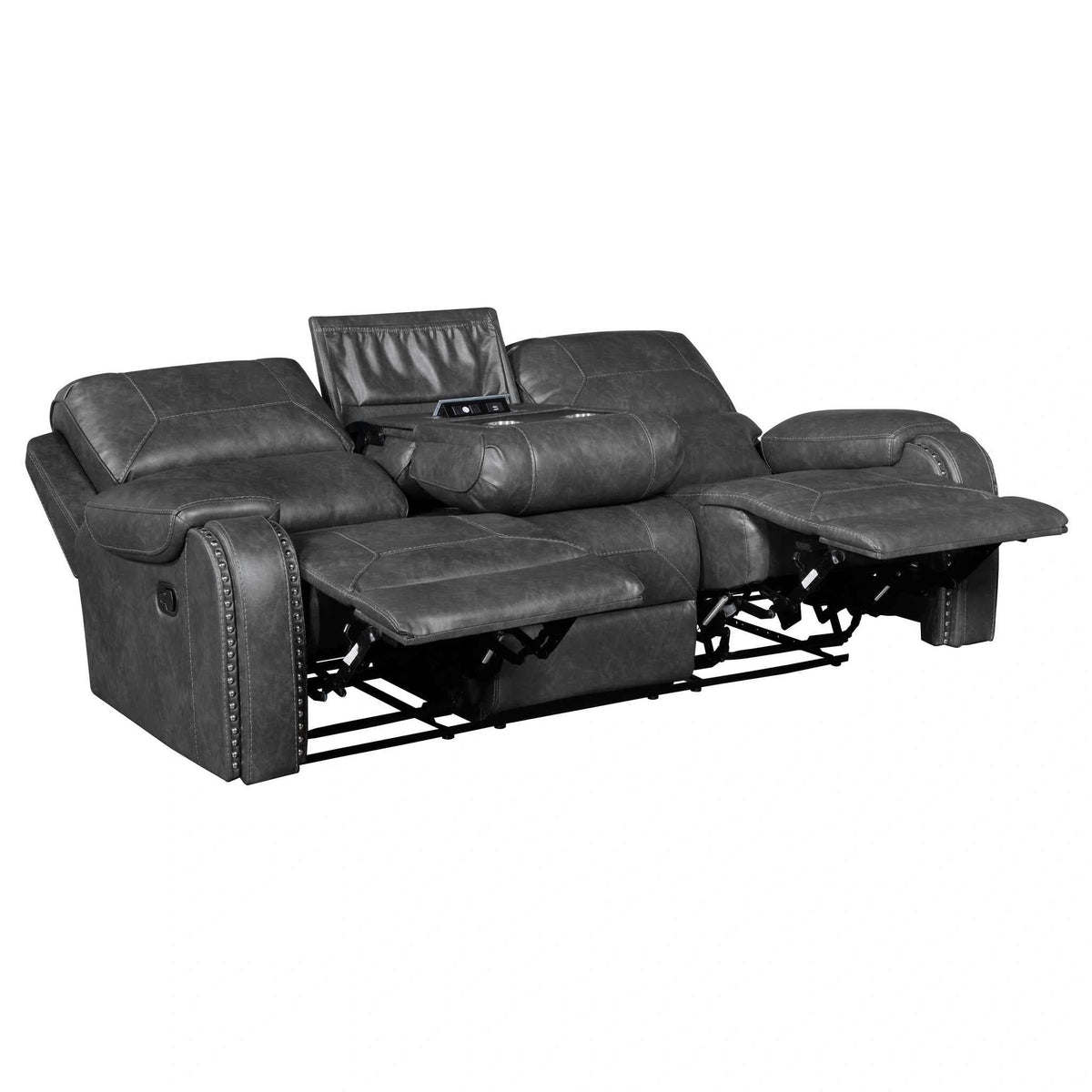 Newnan Double Reclining Sofa With Center Drop-Down Cup Holders