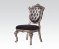 Acme Chantelle Button Tufted Back Seat Dining Side Chair (Set of 2) in Antique Platinum 60542