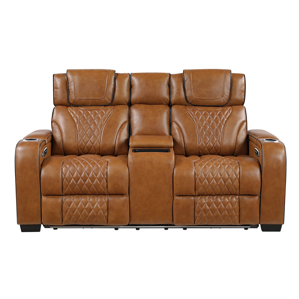 Apex Power Double Reclining Love Seat With Center Console
