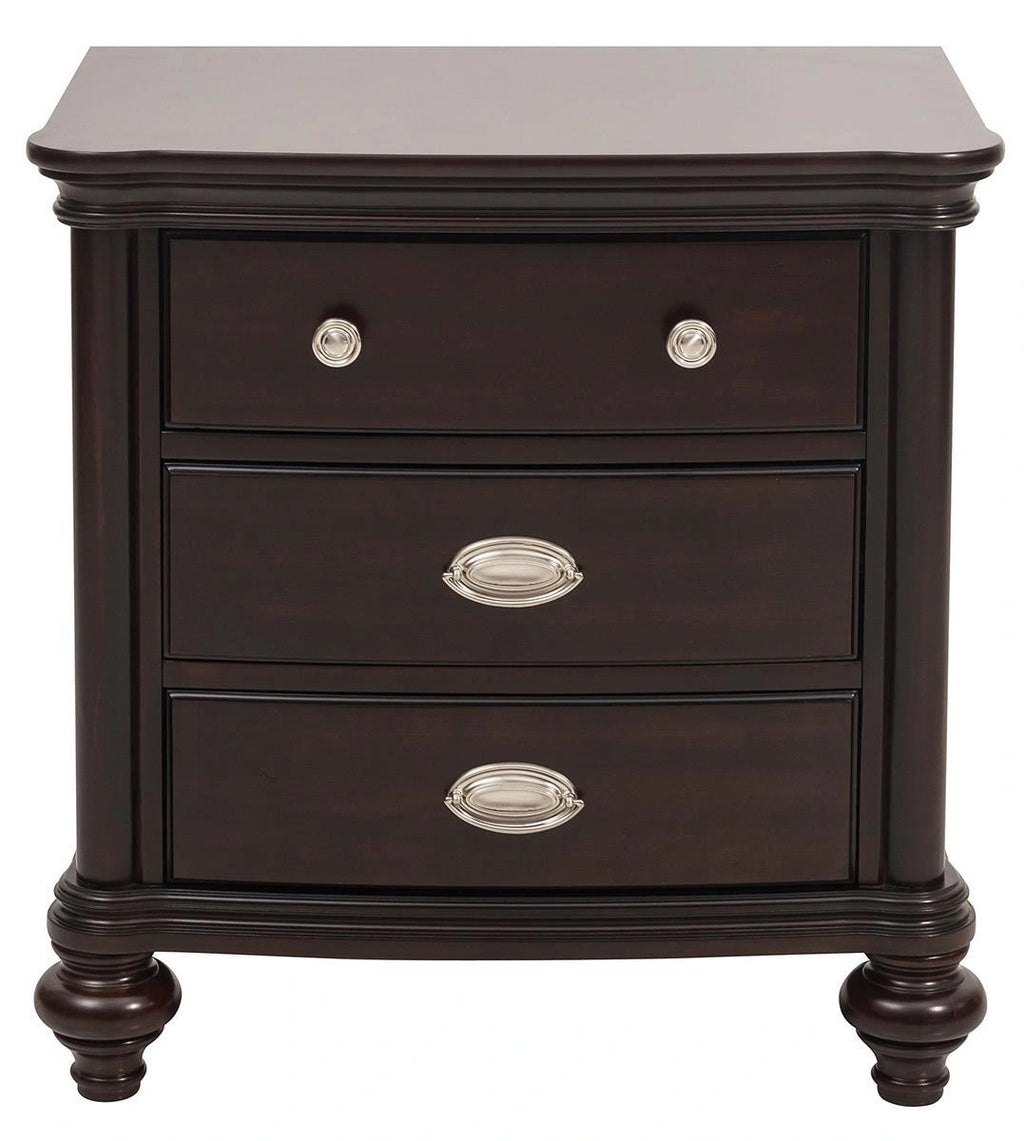 Marston 3 Drawer Nightstand in Dark Cherry 2615DC-4