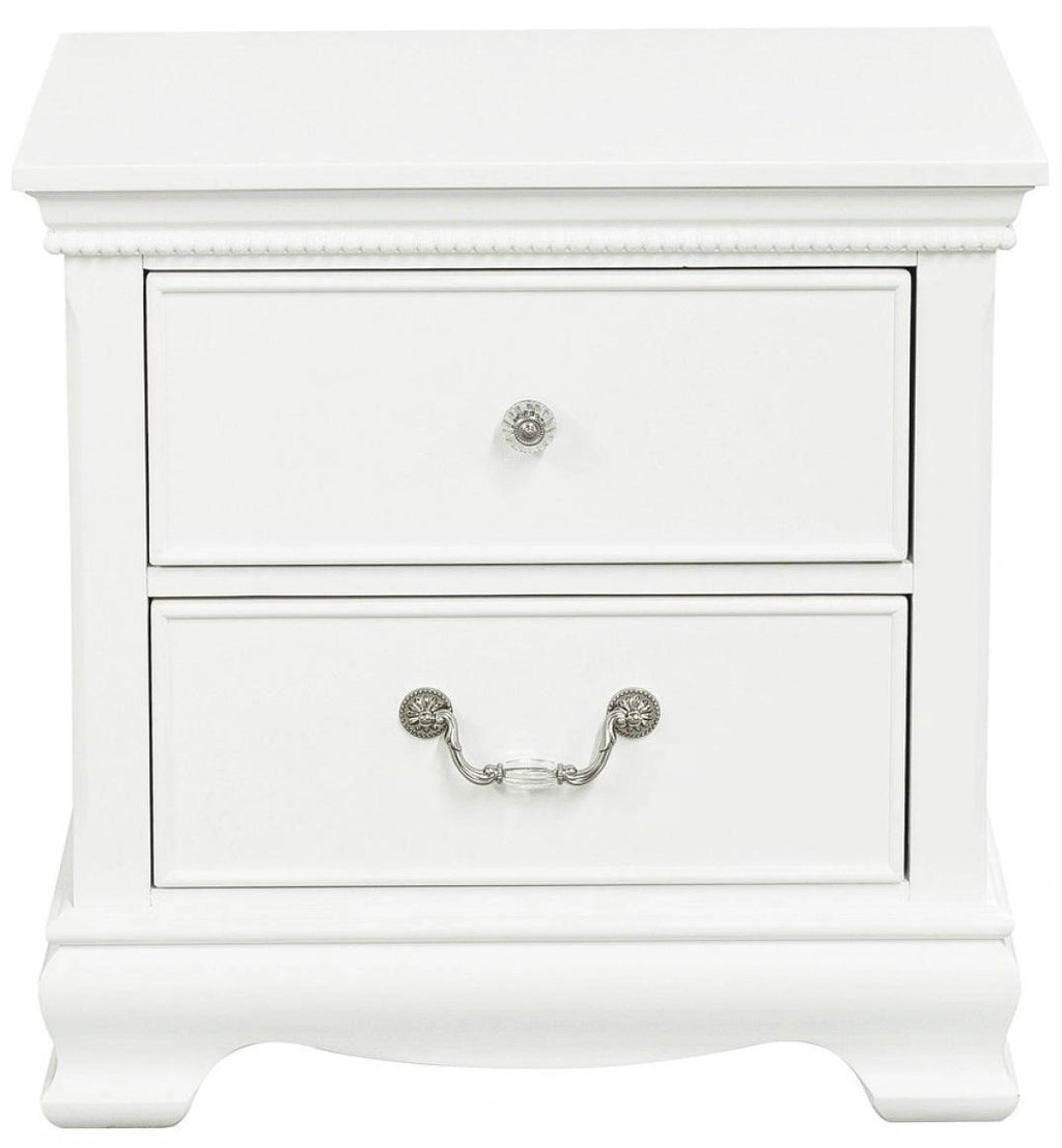 Lucida 2 Drawer Nightstand in White 2039W-4