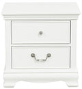 Lucida 2 Drawer Nightstand in White 2039W-4