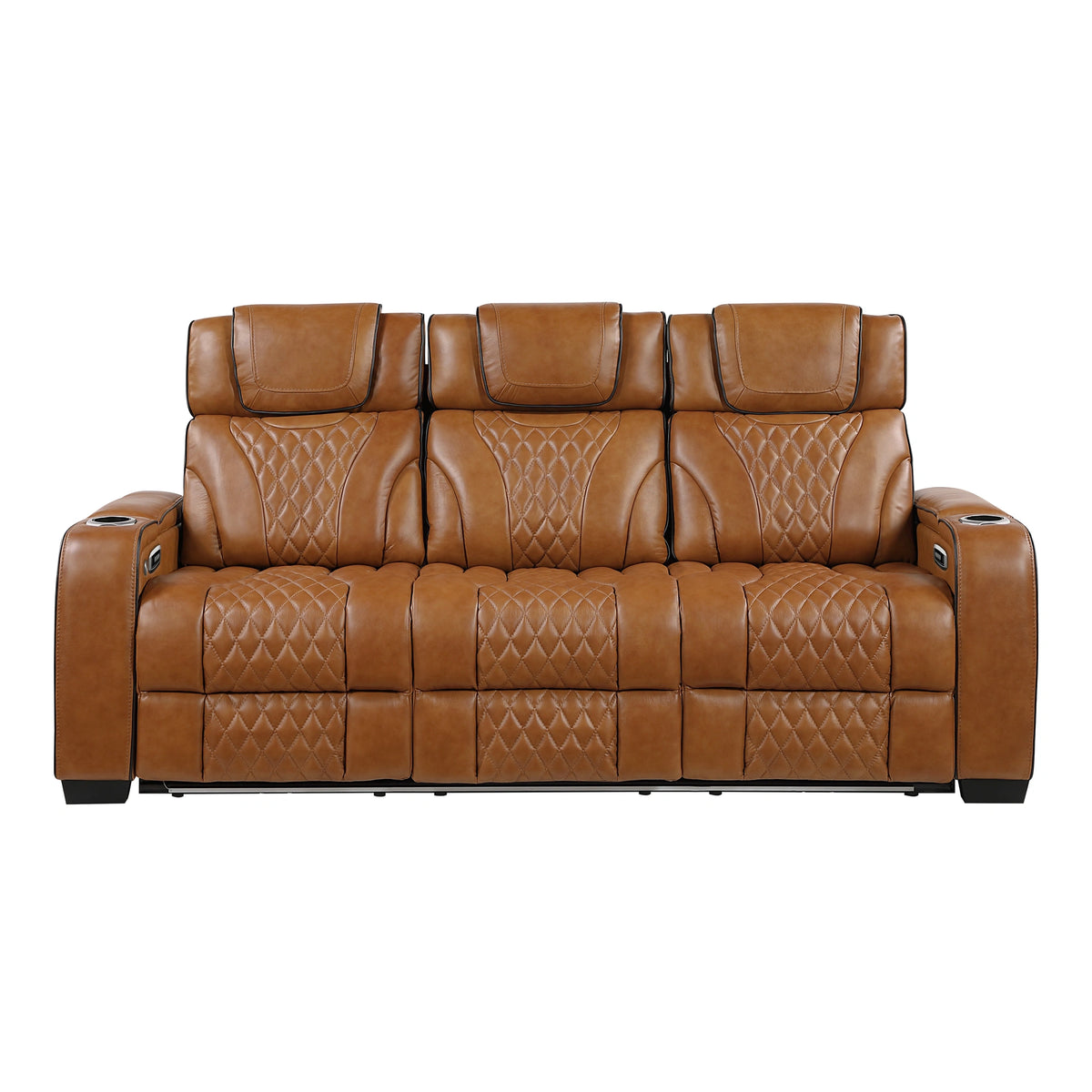 Apex Power Double Reclining Sofa With Center Drop-Down Cup Holders