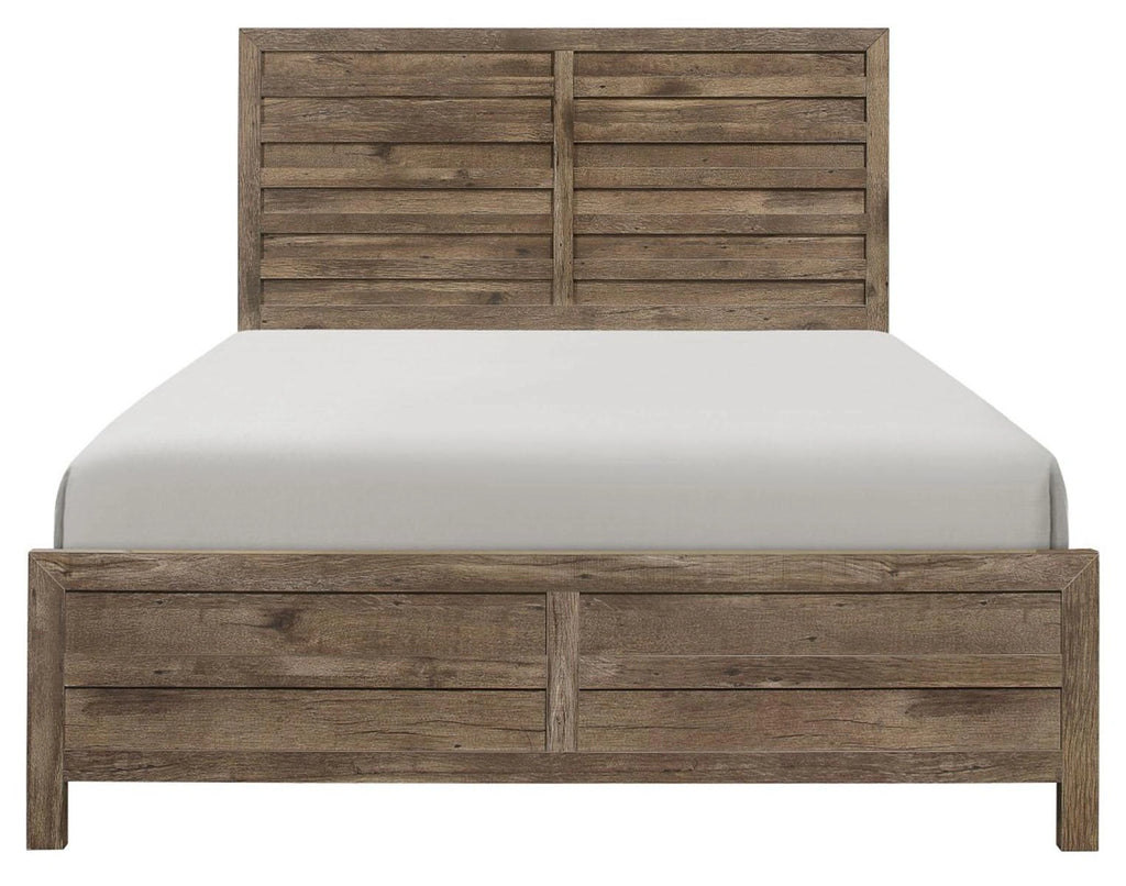 Mandan Queen Panel Bed in Weathered Pine 1910-1*