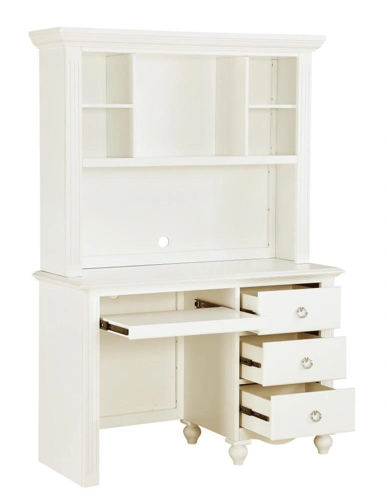 Meghan Writing Hutch/ Desk Set in White 2058WH-14*