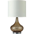 Donna Amber 15"H Glass Amber Table Lamp
