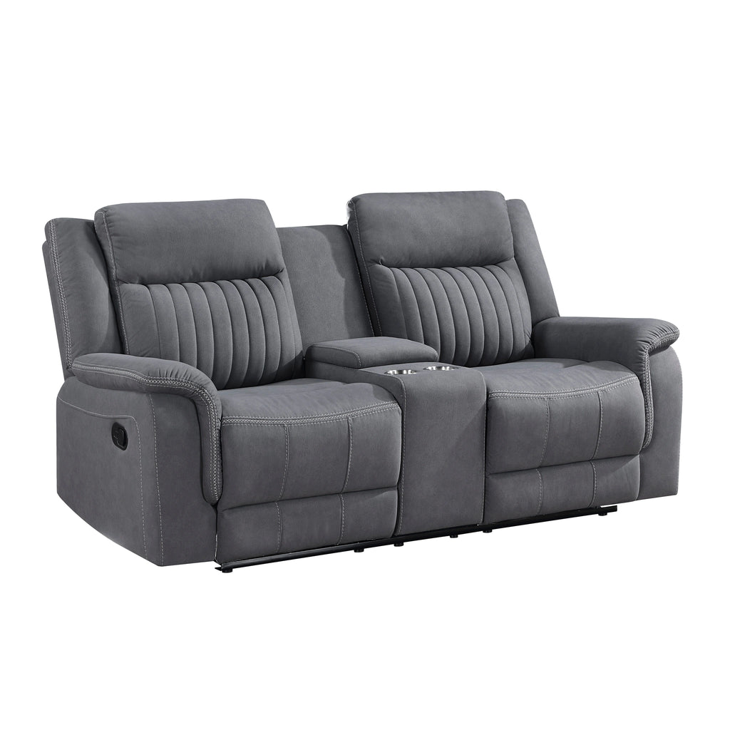 Dean Double Reclining Love Seat With Center Console