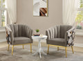 Colla Black Velvet & Gold Accent Chair