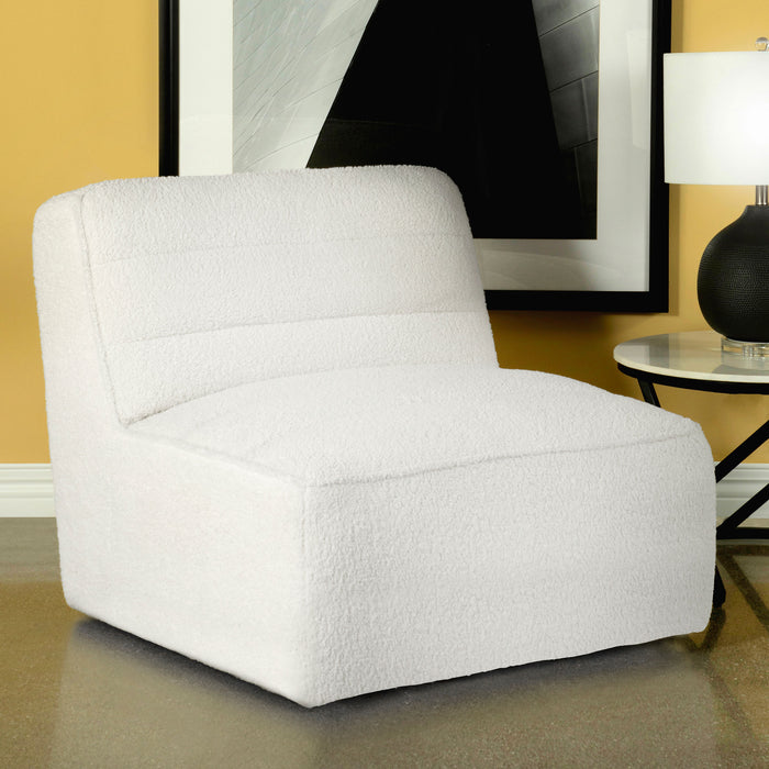 Cobie Upholstered Swivel Armless Chair - VIP FURNITURE (NJ)