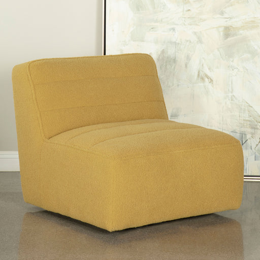Cobie Upholstered Swivel Armless Chair - VIP FURNITURE (NJ)