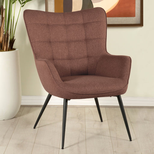 Isla Upholstered Flared Arms Accent Chair with Grid Tufted - VIP FURNITURE (NJ)