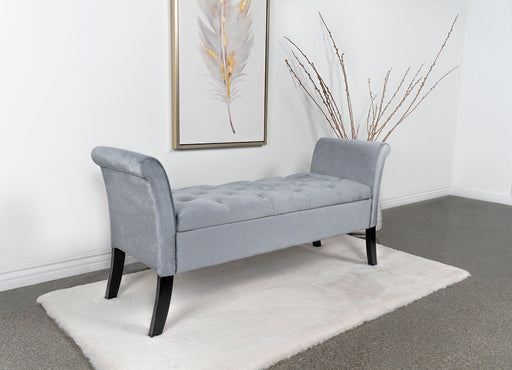 Farrah Upholstered Rolled Arms Storage Bench - VIP FURNITURE (NJ)