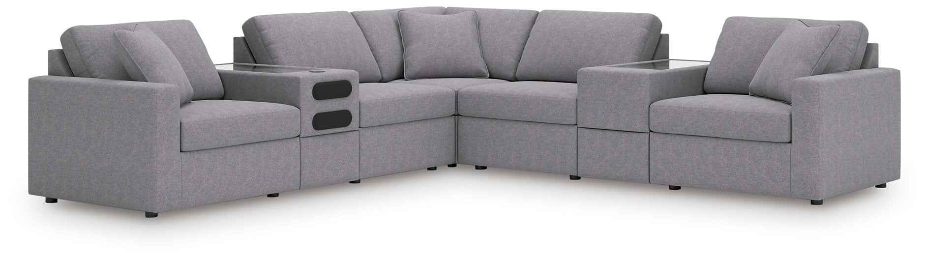 Modmax Balanced Sectional with Audio and Storage Consoles