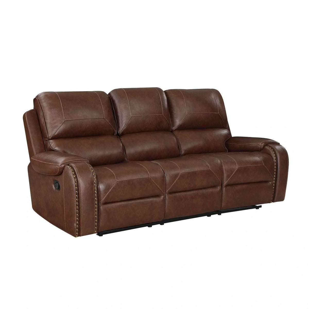 Newnan Double Reclining Sofa with Center Drop-Down Cup Holders, Receptacles and USB Ports