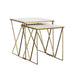 Bette 2-piece Nesting Table Set White and Gold image