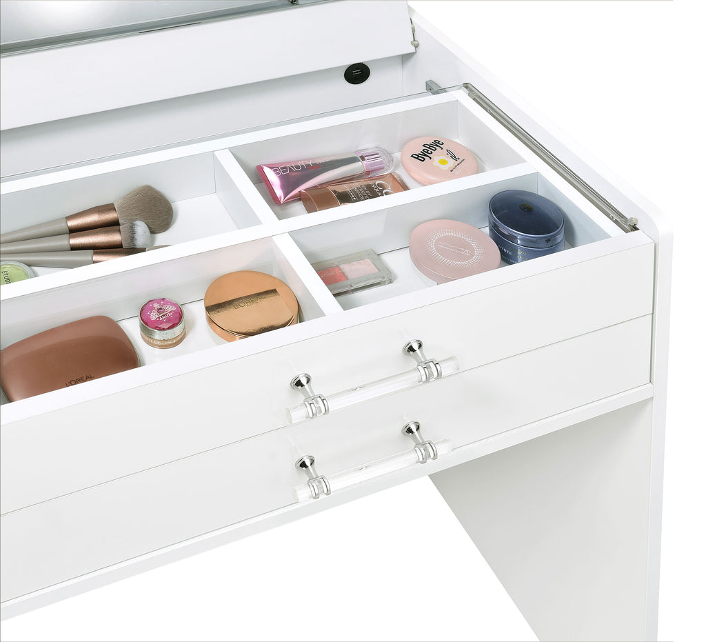 Danbury Makeup Vanity Table with LED Mirror and Stool