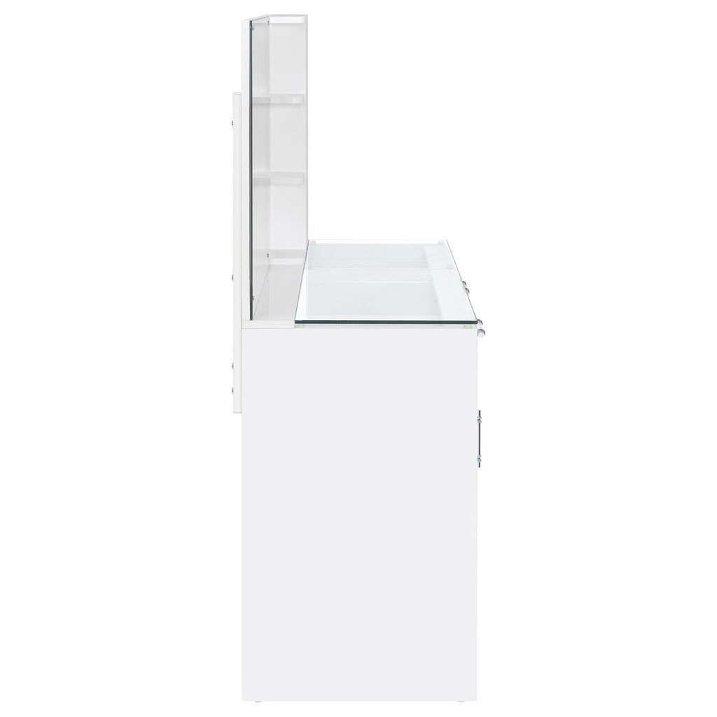 Flora Makeup Vanity Table with LED Mirror and Stool