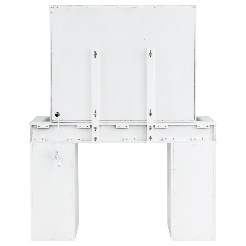 Regina Makeup Vanity Table with LED Mirror and Stool