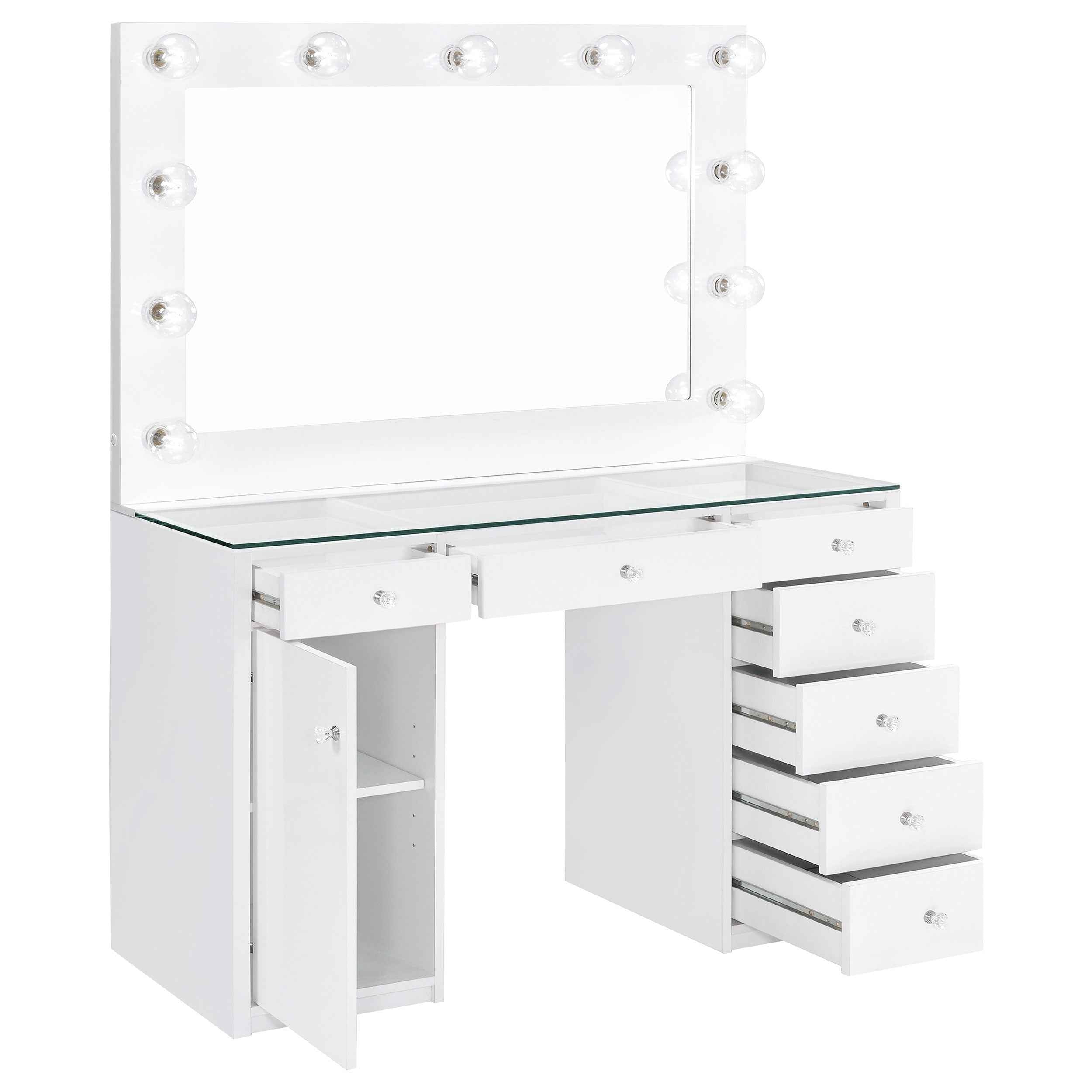 Acena Makeup Vanity Table with LED Mirror