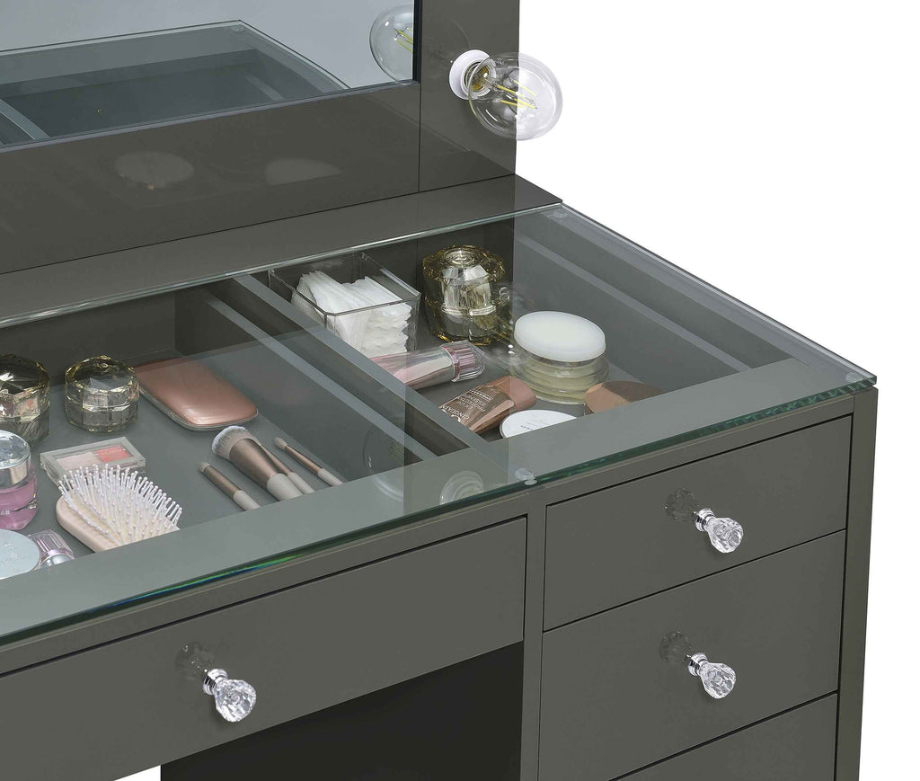 Acena Makeup Vanity Table with LED Mirror