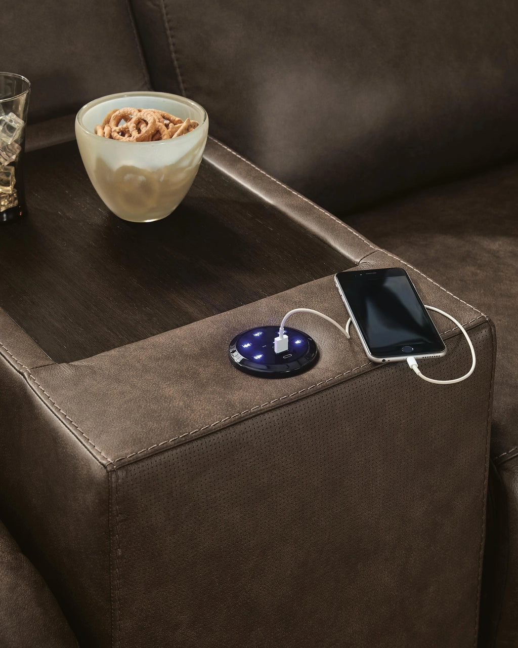 ModZ Power Reclining Sectional with Audio Console
