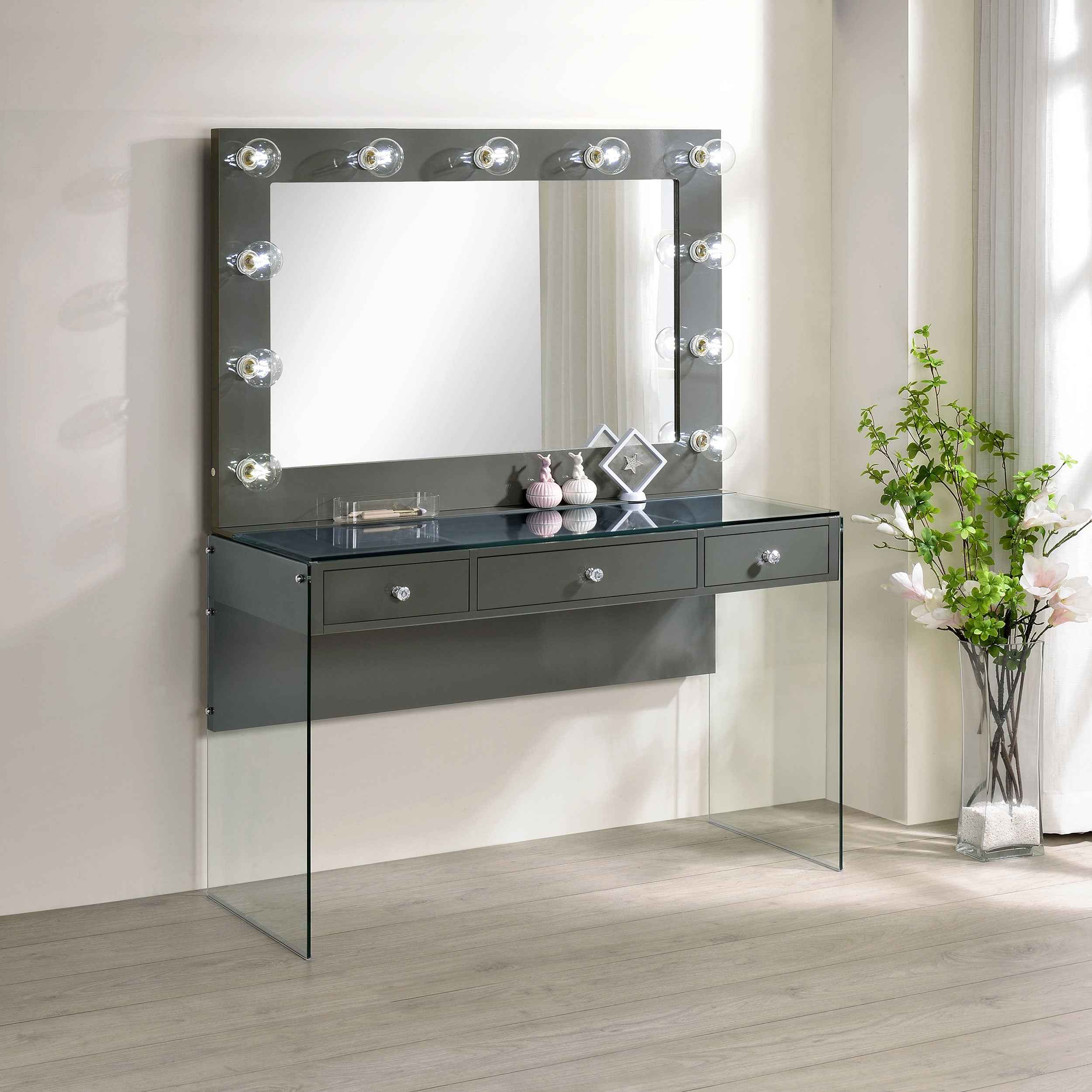 Afshan Makeup Vanity Table with LED Mirror