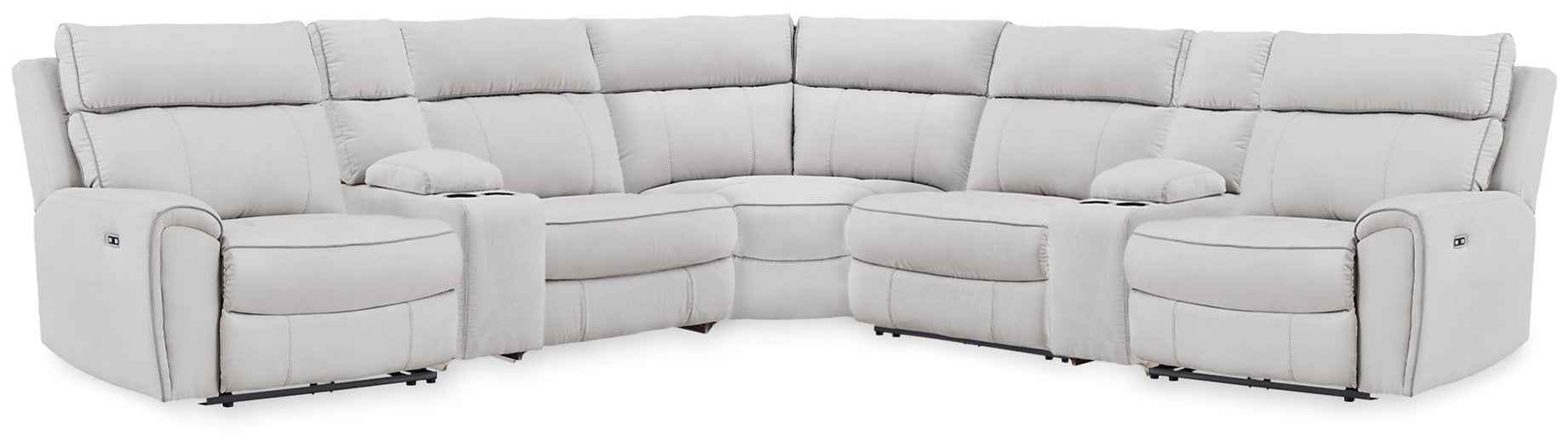 Social Pointe Reclining Sectional with Storage Consoles