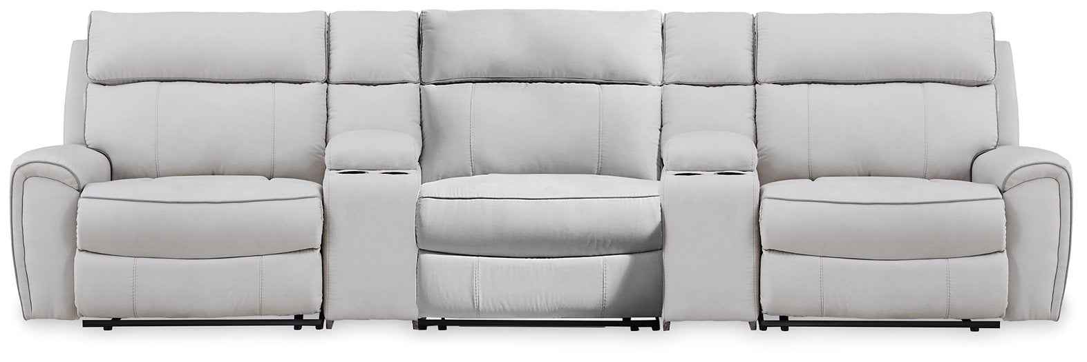 Social Pointe Reclining Sectional with Storage Consoles