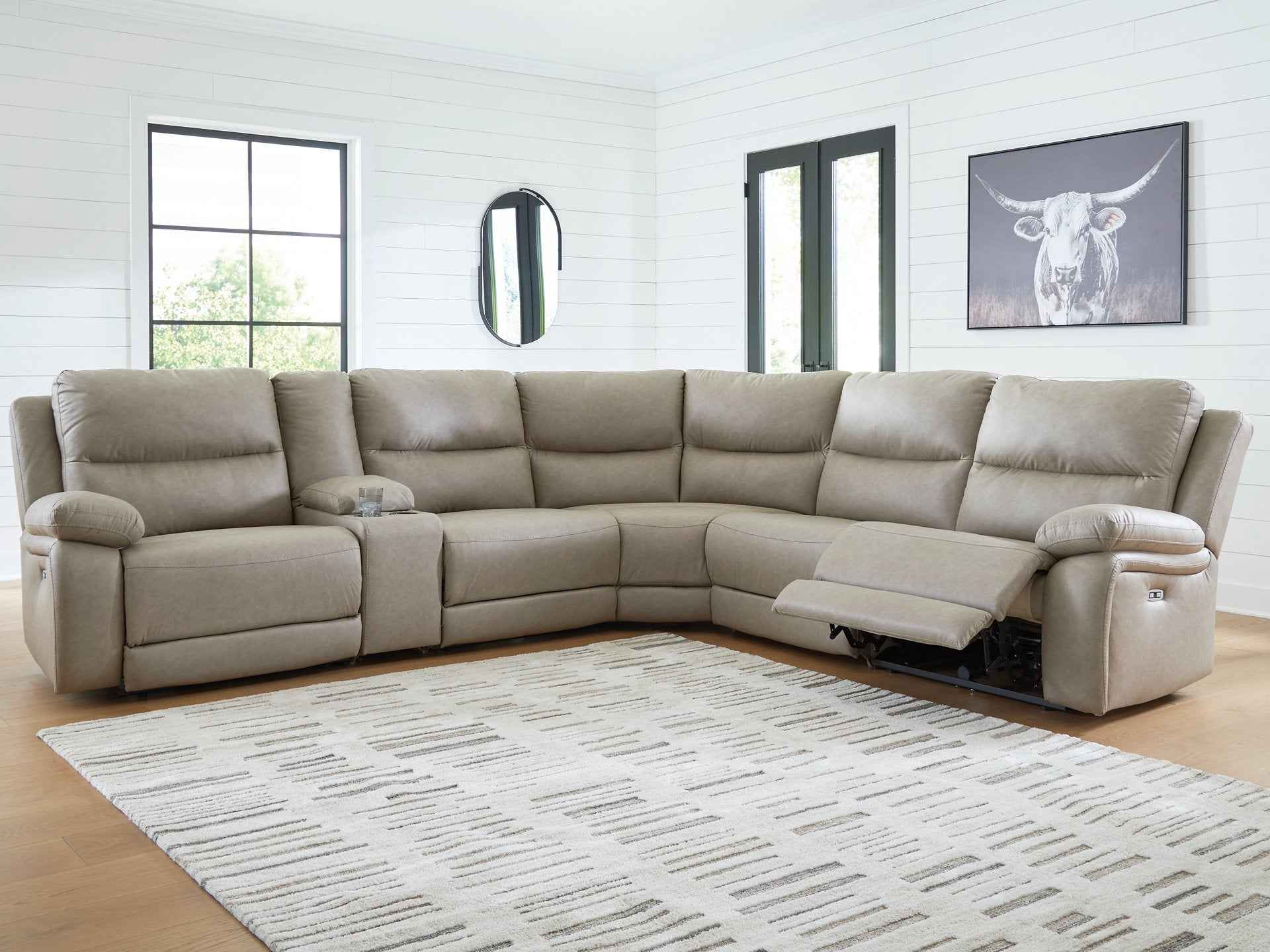 Narwhal Place Reclining Sectional with Storage Console