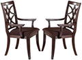 Acme Keenan Dining Arm Chairs (Set of 2) in Dark Walnut 60258