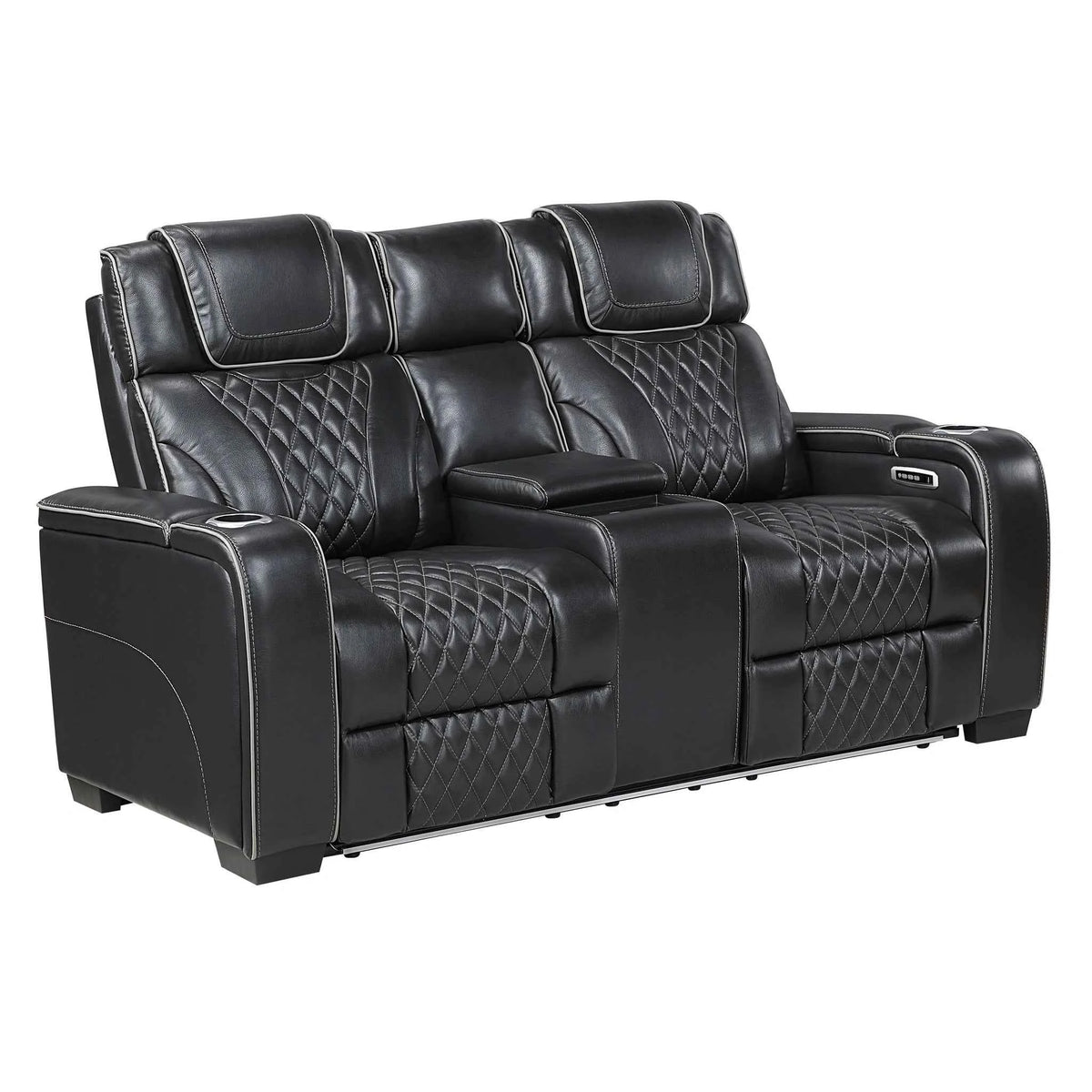 Apex Power Double Reclining Love Seat With Center Console