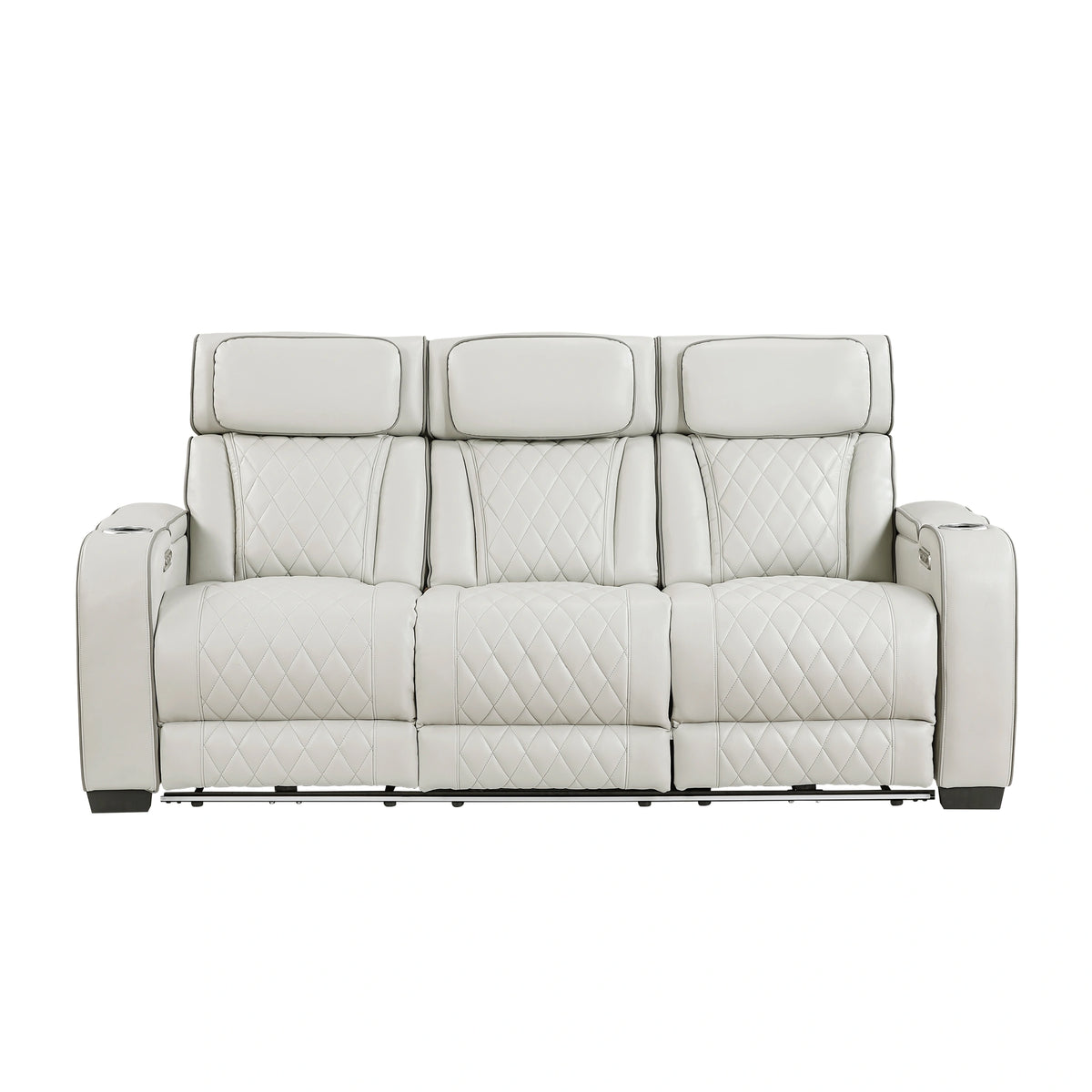 Fairway Power Double Reclining Sofa With Center Drop-Down Cup Holders
