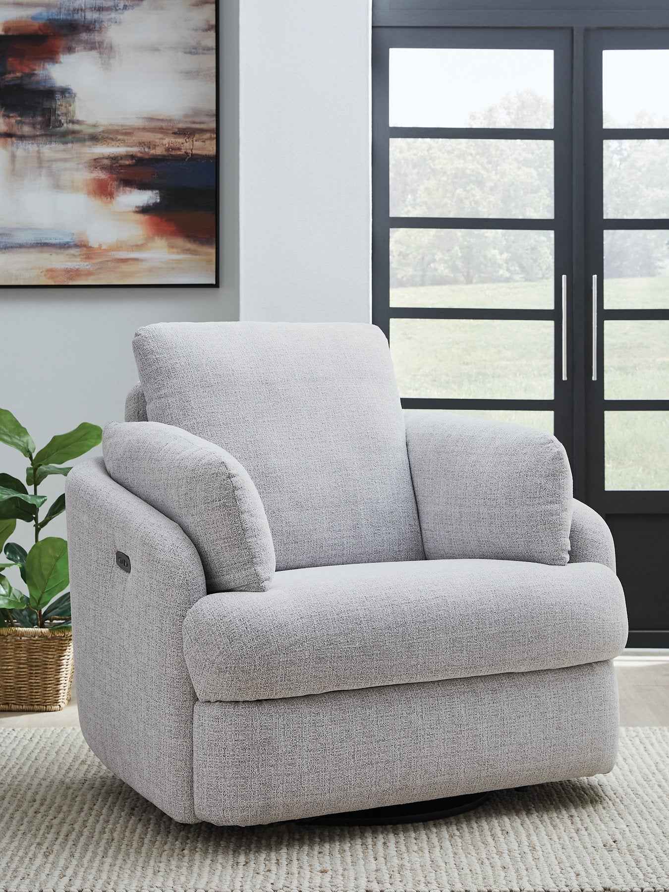 Alainmont Next-Gen Nuvella Swivel Power Recliner