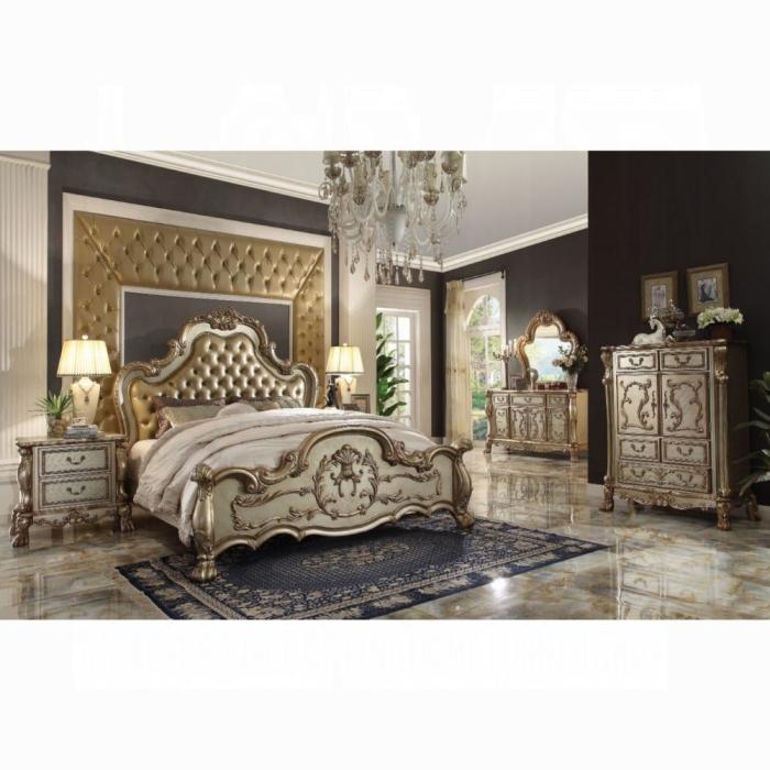 Dresden Bone PU & Gold Patina California King Bed image