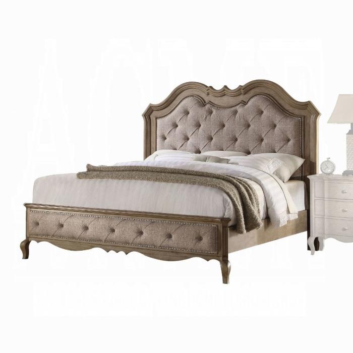 Chelmsford Beige Fabric & Antique Taupe Queen Bed image