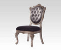 Acme Chantelle Button Tufted Back Seat Dining Side Chair (Set of 2) in Antique Platinum 60542