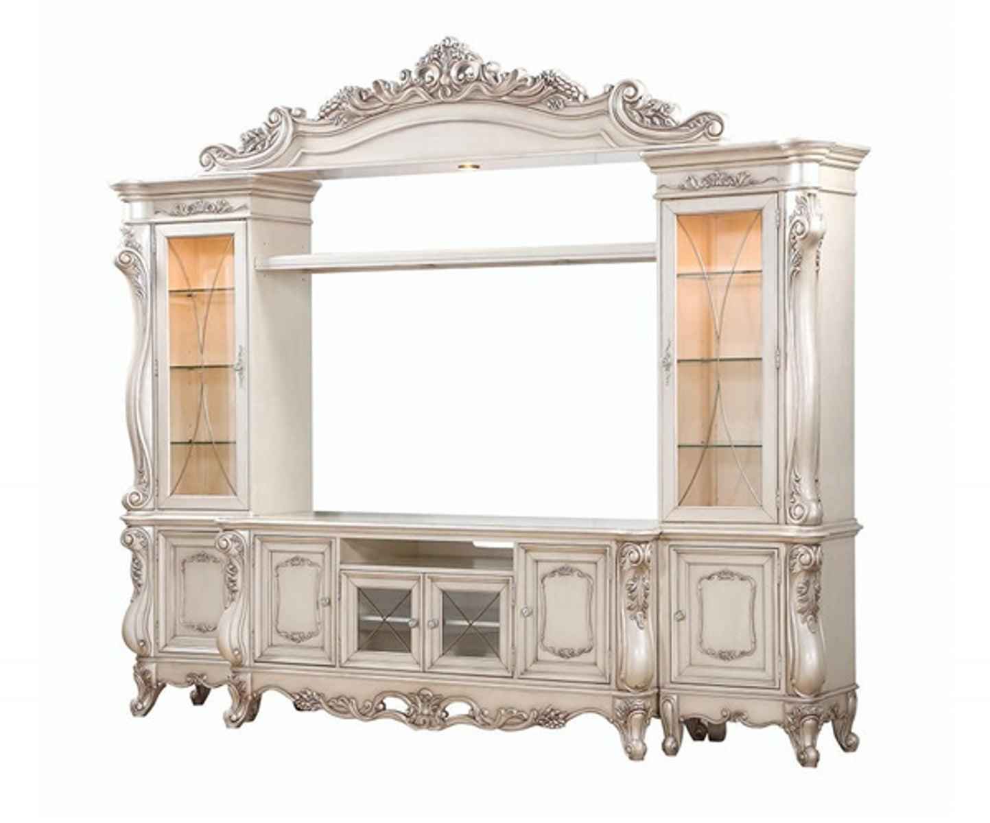 Acme Furniture Gorsedd Entertainment Center in Antique White 91440