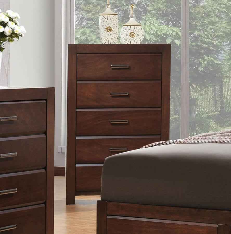 Acme Oberreit 5 Drawer Chest in Walnut 25796
